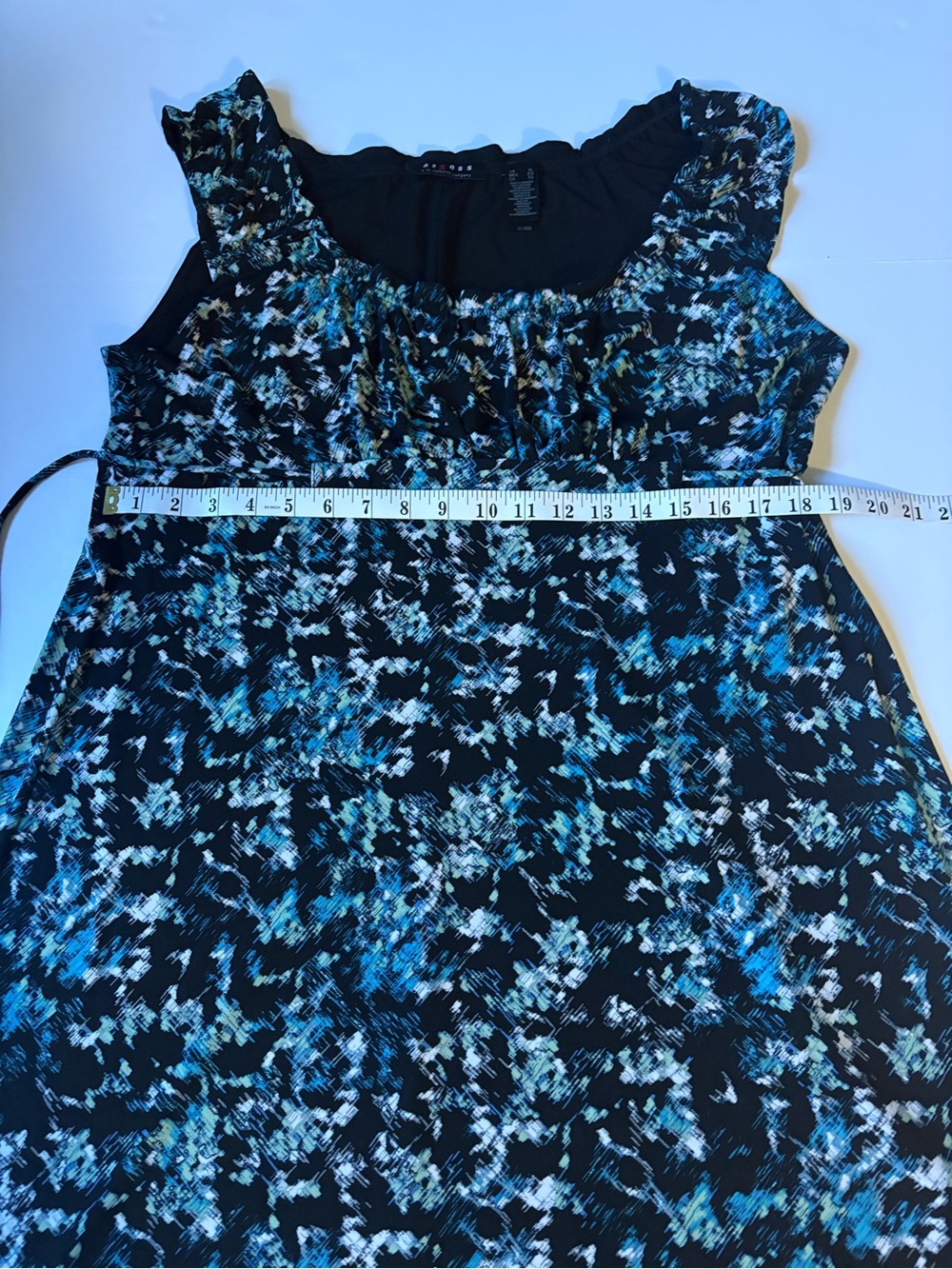 Axcess Liz Claiborne Abstract geometric Floral like Midi Dress, Sz XL. - Picture 11 of 14